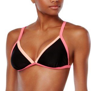 NWT Bikini Nation Colorblocked Triangle Bikini Top